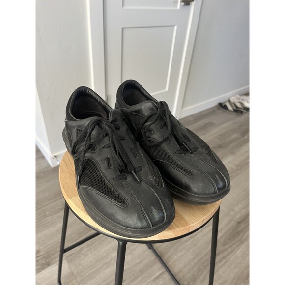 Kybun Zeba Solid Black Size 11 Leather Shoes Swiss Tech Made in Italy - Picture 1 of 4